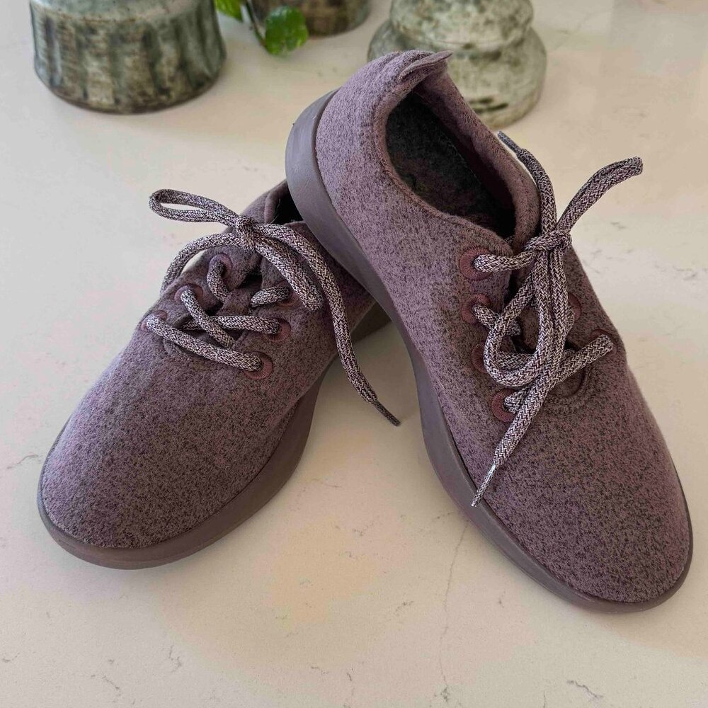 Allbirds Purple The Wool Runner Tennis Shoes Sz 7